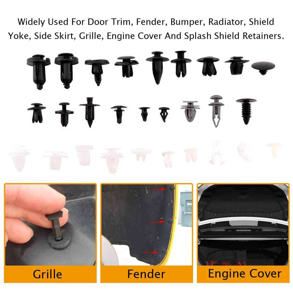 200Pcs Universal Mixed Auto Fastener Car Bumper Clips Retainer Car Fastener Rivet Door Panel Fender Liner for Auto Accessories
200Pcs Universal Mixed Auto Fastener Car Bumper Clips Retainer Car Fastener Rivet Door Panel Fender Liner for Auto Accessories