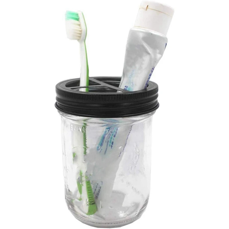 2x Mason Jar Toothbrush Holder Lid & 4-Pack Mason Jar Soap Dispenser Lid, Painted Black Rust Proof Lotion Dispenser Lid
2x Mason Jar Toothbrush Holder Lid & 4-Pack Mason Jar Soap Dispenser Lid, Painted Black Rust Proof Lotion Dispenser Lid