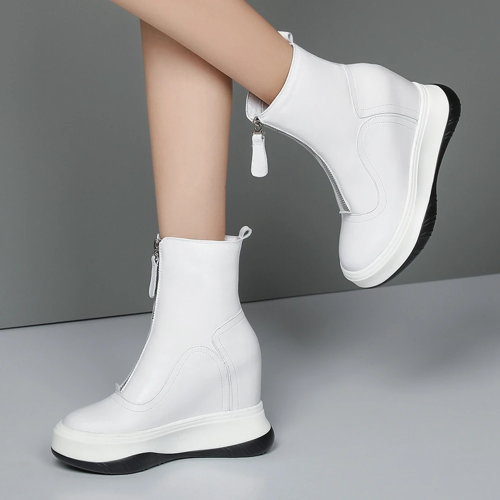 DORATASIA New Female Genuine Leather Ankle Boots 2020 Autumn Height Increasing Boots Women Thick Sole Zip High Heels Shoes Woman
DORATASIA New Female Genuine Leather Ankle Boots 2020 Autumn Height Increasing Boots Women Thick Sole Zip High Heels Shoes Woman