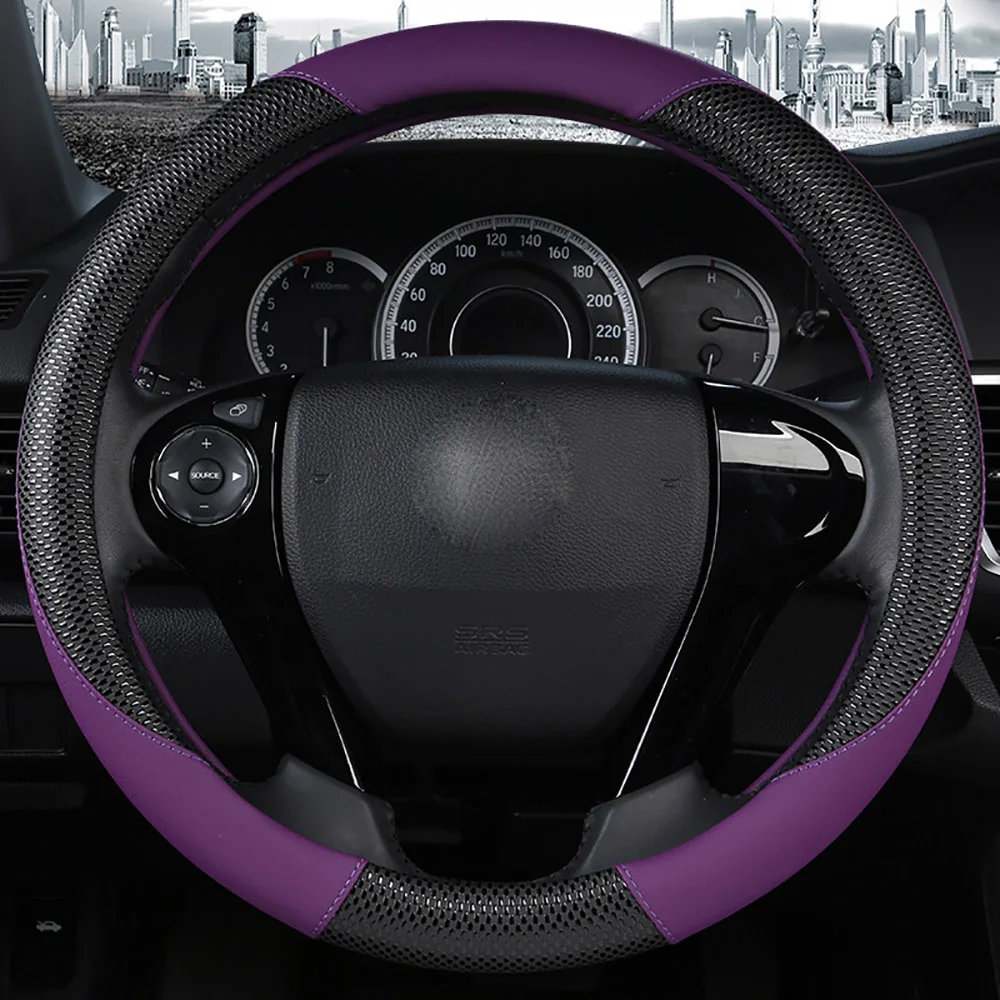 QFHETJIE Fashion Essential Touch Leather Car Steering Wheel Cover Four Seasons Universal Wear-resistant Non-slip Accessories
QFHETJIE Fashion Essential Touch Leather Car Steering Wheel Cover Four Seasons Universal Wear-resistant Non-slip Accessories
