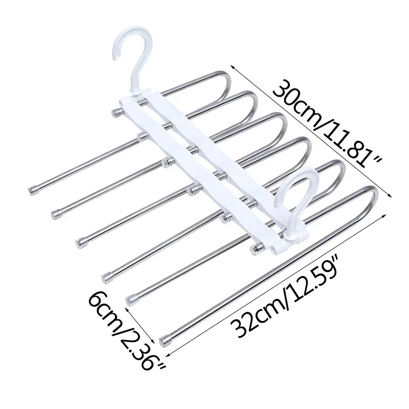 Multifunctional Magic Pants Rack Closet Organizers Stainless Steel Hangers For Clothes Folding Multi-Layer Clothes Hangers
Multifunctional Magic Pants Rack Closet Organizers Stainless Steel Hangers For Clothes Folding Multi-Layer Clothes Hangers