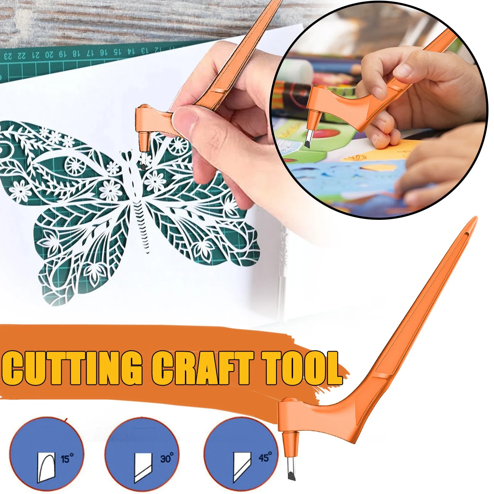Craft Cutting Tools 360 Degree Rotating Blade Paper-Cutter Craft Cutting Knife DIY Art Wear-Resisting Art Cutting Tools
Craft Cutting Tools 360 Degree Rotating Blade Paper-Cutter Craft Cutting Knife DIY Art Wear-Resisting Art Cutting Tools