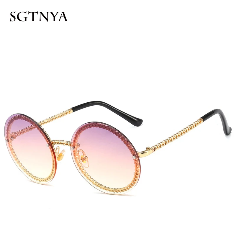 SGTNYA new round fashion glasses retro personality sunglasses female models trend net red sunglasses UV400 
SGTNYA new round fashion glasses retro personality sunglasses female models trend net red sunglasses UV400