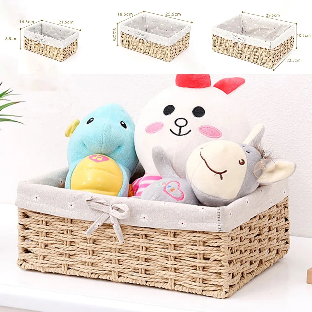 1PC Rectangular Wicker Storage Basket Supermarket Display Hand-woven Rattan Storage Basket Container Sundries Organizer
1PC Rectangular Wicker Storage Basket Supermarket Display Hand-woven Rattan Storage Basket Container Sundries Organizer
