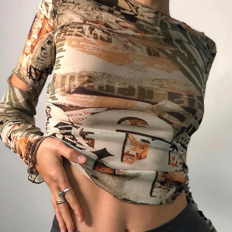 QICIUS Long Sleeve Brown Tops for Women Autumn O Neck Print T Shirt Mujer 2021 Fashion Cropped Tunique Longue Femme Fall
QICIUS Long Sleeve Brown Tops for Women Autumn O Neck Print T Shirt Mujer 2021 Fashion Cropped Tunique Longue Femme Fall