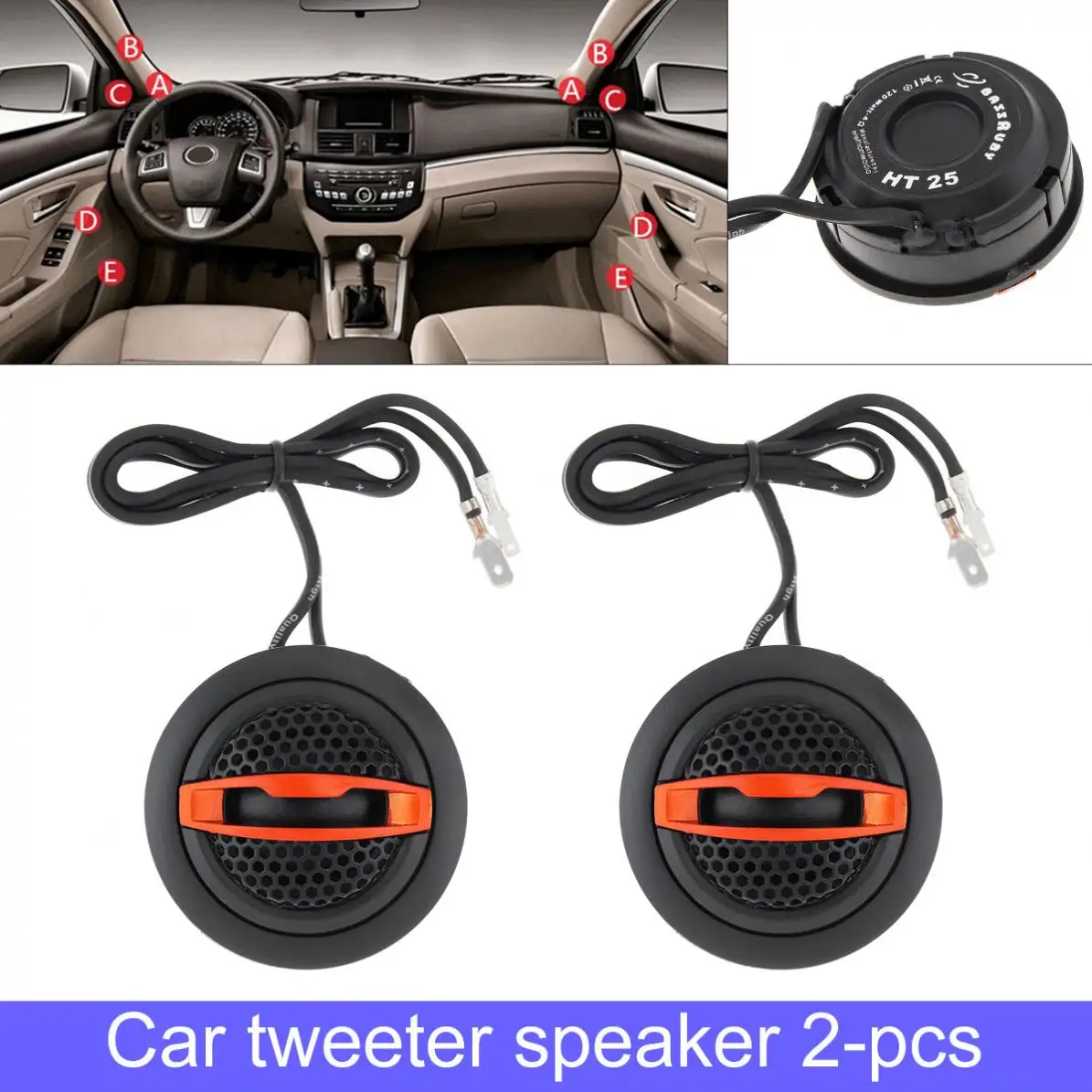 2pcs 150W 25mm High Efficiency Mini Dome Tweeter Universal Stereo Speakers for Car Audio System
2pcs 150W 25mm High Efficiency Mini Dome Tweeter Universal Stereo Speakers for Car Audio System