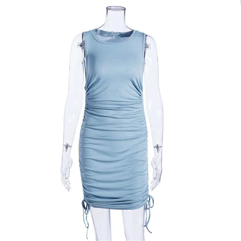 2021 European and American New round Neck Knitted Vest Skirt Slim-Fit Hip-Wrapped Short Dress Pleating Sexy Sleeveless Dress
2021 European and American New round Neck Knitted Vest Skirt Slim-Fit Hip-Wrapped Short Dress Pleating Sexy Sleeveless Dress