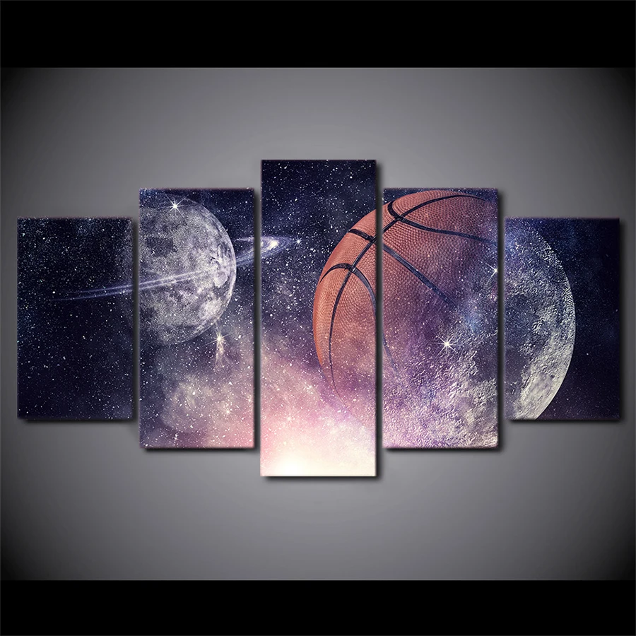 HD Prints Poster Decor Pictures Canvas Modular 5 Pieces Abstract Basketball And Planets Starry Sky Night View Paintings Wall Art
HD Prints Poster Decor Pictures Canvas Modular 5 Pieces Abstract Basketball And Planets Starry Sky Night View Paintings Wall Art