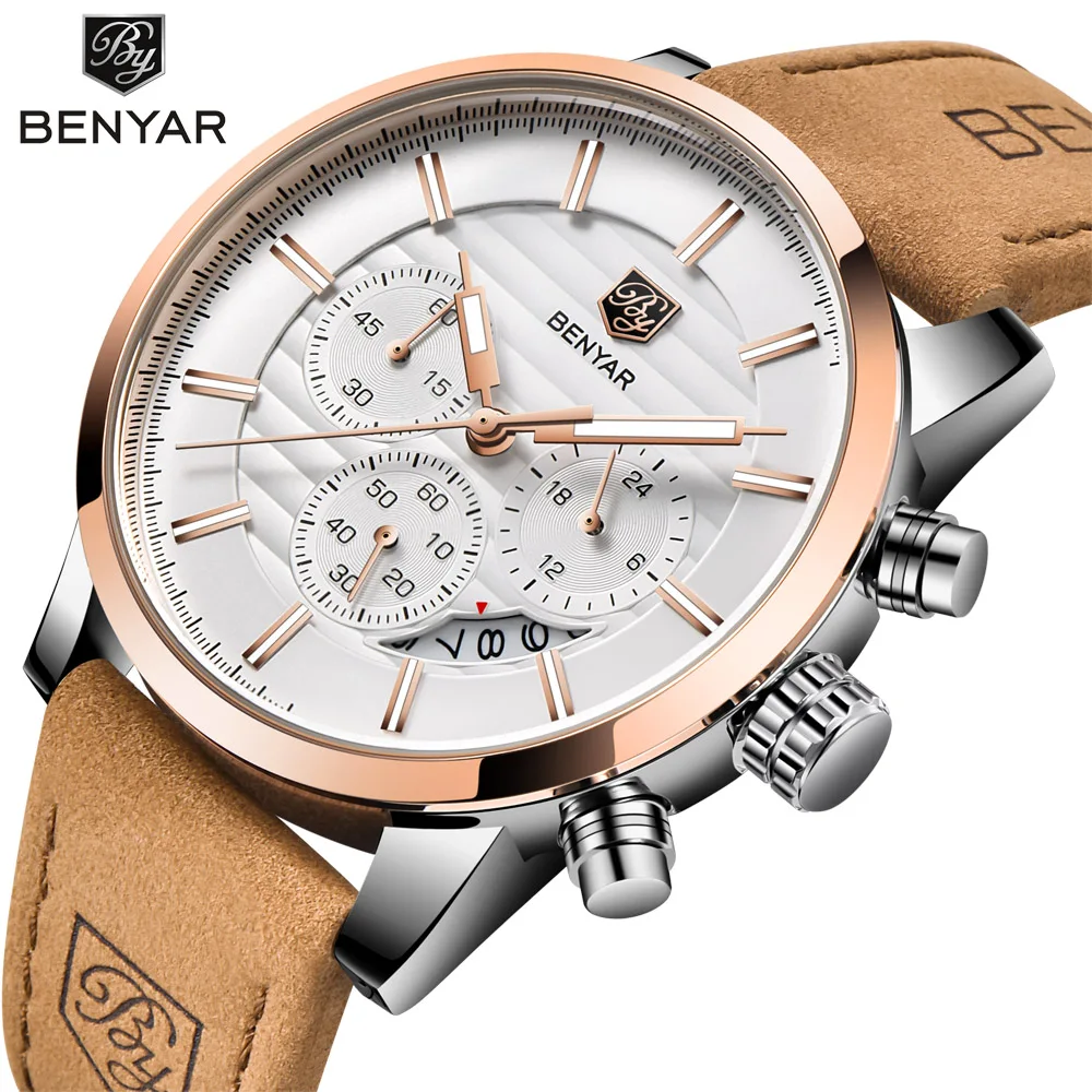 BENYAR Men's Watches Business Fashion Men Watch For Male Top Luxury Brand Sports Chronograph Wristwatch Mens Reloj Hombre 2022
BENYAR Men's Watches Business Fashion Men Watch For Male Top Luxury Brand Sports Chronograph Wristwatch Mens Reloj Hombre 2022