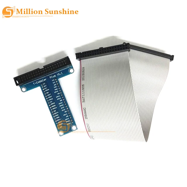

Free shipping Raspberry Pi Type T Expansion Board Support the 2 or 3 Generation Raspberry Pi GPIO Extend 40P Grey Cable