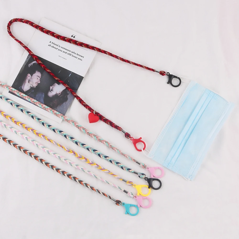 New Fashion Weave Face Mask Lanyards Heart Shape Anti-lost Glasses Rope For Straps Neck Holder Sunglasses Glasses Charm Chain
New Fashion Weave Face Mask Lanyards Heart Shape Anti-lost Glasses Rope For Straps Neck Holder Sunglasses Glasses Charm Chain