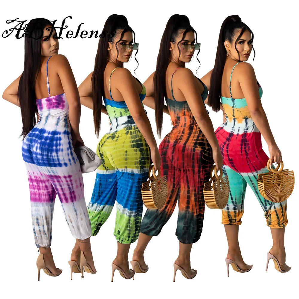 A&BHelenss Summer 2021 Sexy Strapless Women Jumpsuit Print Tie Dye Bandage Bodycon Rompers Womens Jumpsuit 
A&BHelenss Summer 2021 Sexy Strapless Women Jumpsuit Print Tie Dye Bandage Bodycon Rompers Womens Jumpsuit