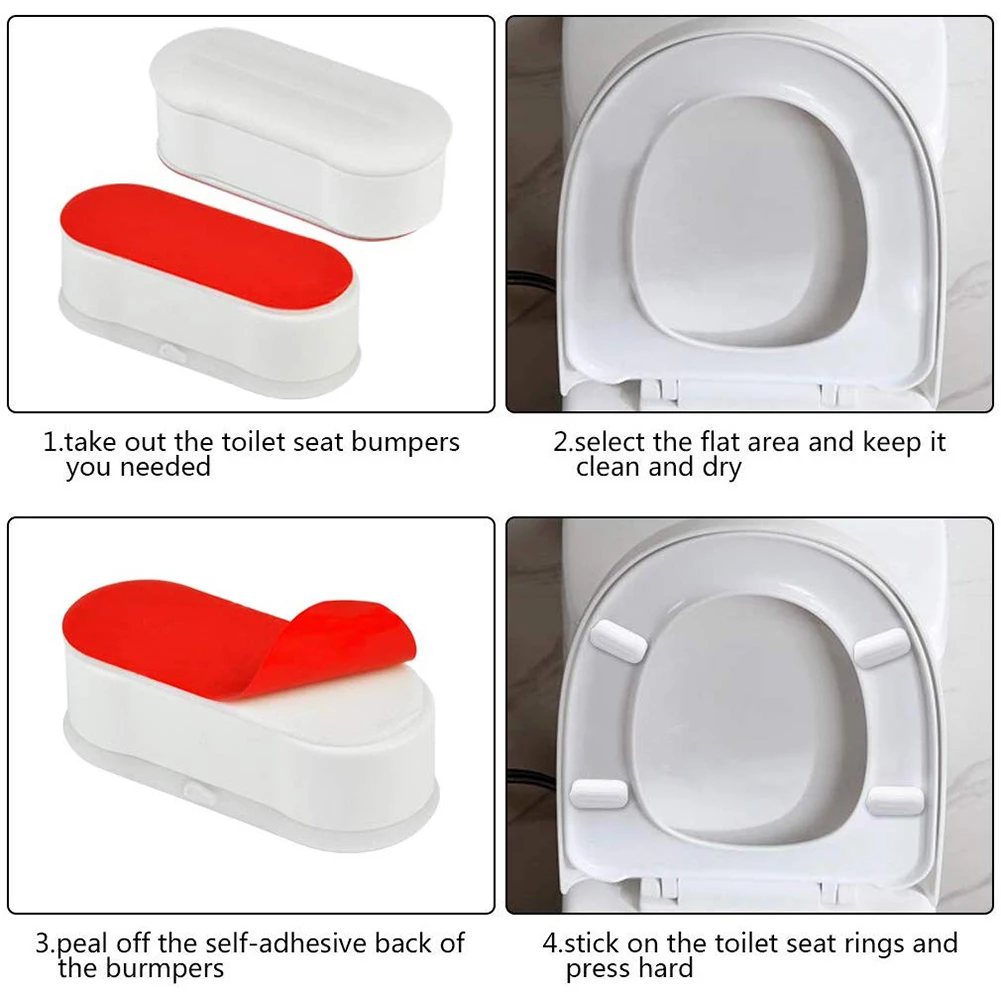 Toilet Seat Bumper Replacement Kit for BidetUniversal White Toilet Seat Bumpers Pads for Home and Hotel
Toilet Seat Bumper Replacement Kit for BidetUniversal White Toilet Seat Bumpers Pads for Home and Hotel