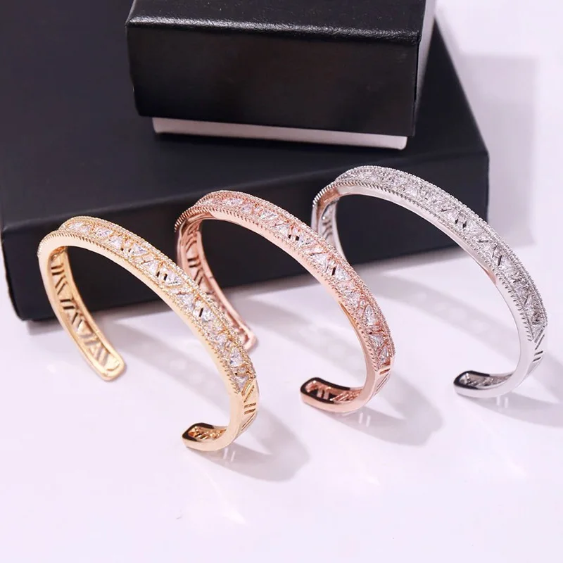 2020 hot sale classic jewelry cubic zirconia cuff bangle bracelet for women best gift
2020 hot sale classic jewelry cubic zirconia cuff bangle bracelet for women best gift