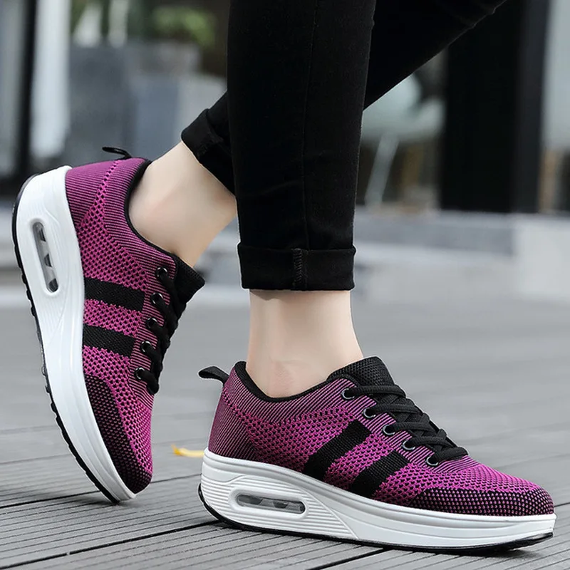 Women Platform Shoes Fashion Sneakers High Quality Elastic Casual Loafers Woman Lace-up Height Increasing Ladies Wedges Trainers
Women Platform Shoes Fashion Sneakers High Quality Elastic Casual Loafers Woman Lace-up Height Increasing Ladies Wedges Trainers