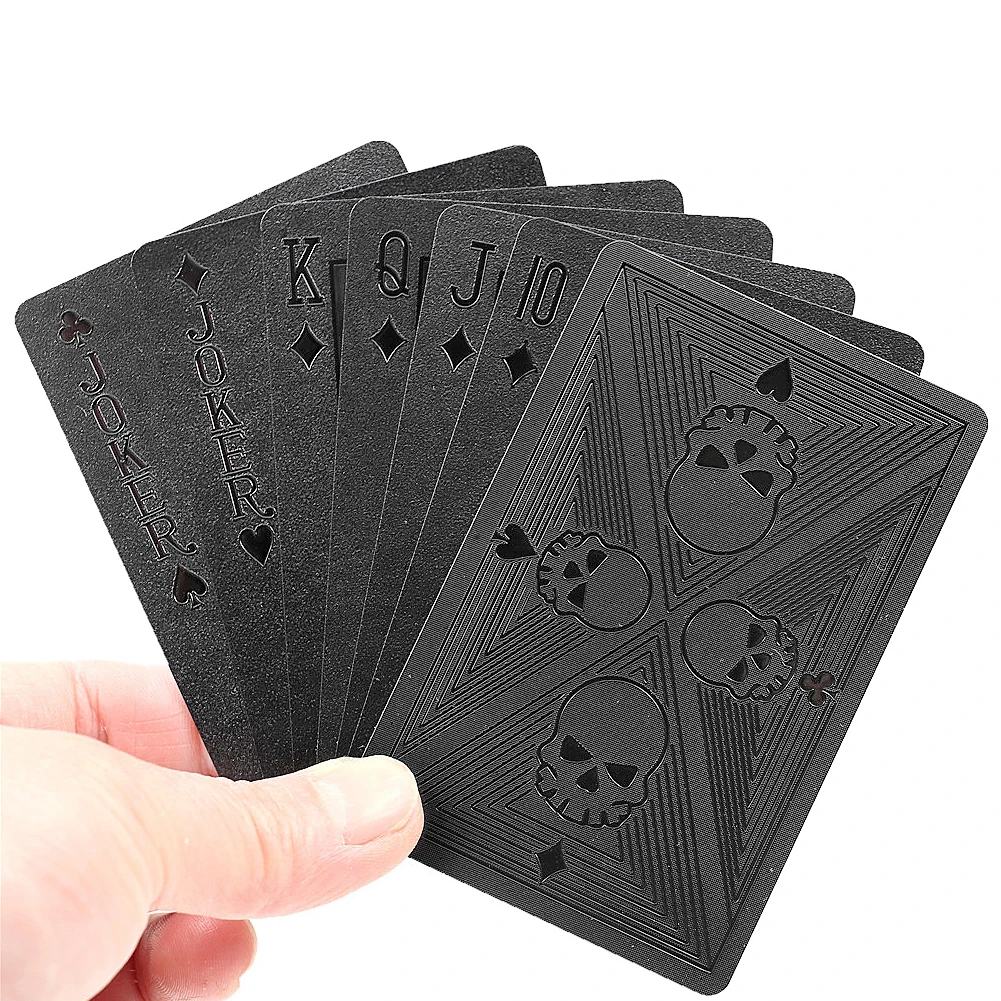 54pcs Playing Cards Poker Game Deck Creative Playing Cards Black Skull Playing Card Plastic Waterproof Cards Table Gaming Poker
54pcs Playing Cards Poker Game Deck Creative Playing Cards Black Skull Playing Card Plastic Waterproof Cards Table Gaming Poker