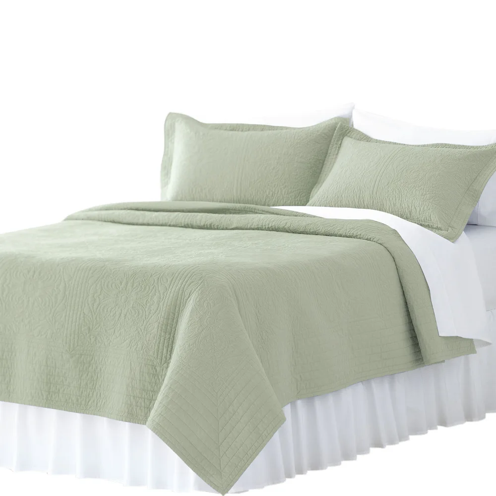 Elegant Life American Retro Bean Green Air Conditioner Washed Quilt Bed Cover Pure Cotton Three-piece Quilted Quilt
Elegant Life American Retro Bean Green Air Conditioner Washed Quilt Bed Cover Pure Cotton Three-piece Quilted Quilt