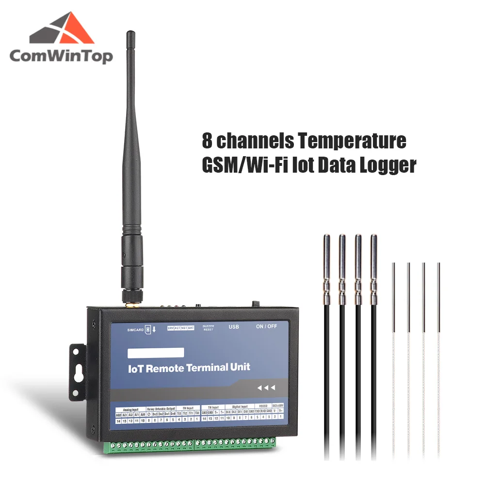 CWT5016 8 каналов GSM/Wi-Fi Iot Температура сигнализации регистратор данных с Облачное