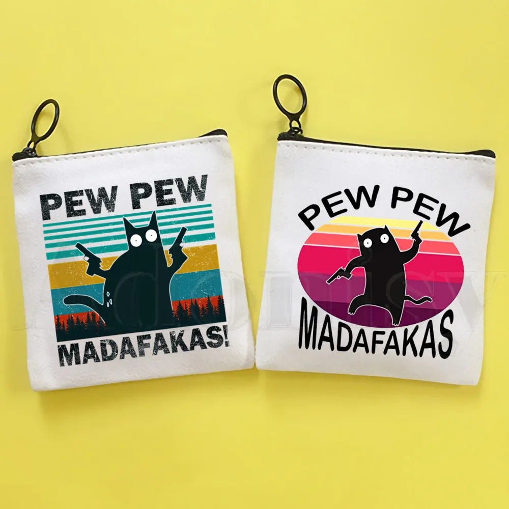 Pew Pew Madafakas Graphic Funny Cat Vintage Coin Purse Illustration Key Case Simple Small Cloth Bag New Creative Coin Purse
Pew Pew Madafakas Graphic Funny Cat Vintage Coin Purse Illustration Key Case Simple Small Cloth Bag New Creative Coin Purse