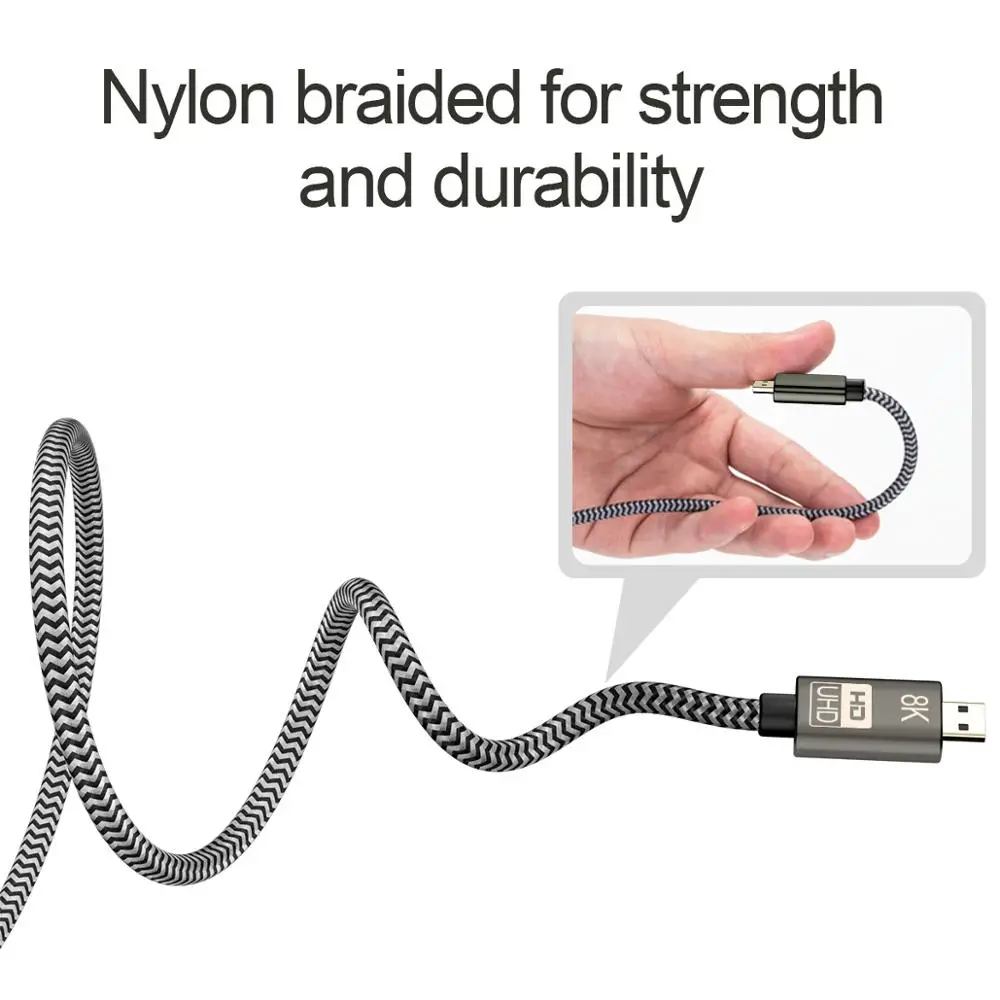 Micro HDMI to Cable High Speed 8K 60Hz Male HDR 2.1 Adapter Compatible with GoPro Hero 7/6/5 2018 | Электроника