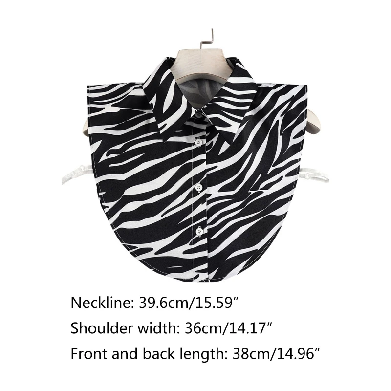 Women Harajuku Zebra Stripes Lapel False Collar Detachable Half Shirt Dickey 649C
Women Harajuku Zebra Stripes Lapel False Collar Detachable Half Shirt Dickey 649C
