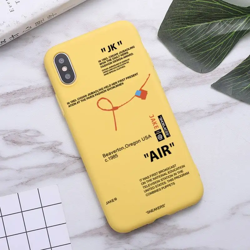 Hot Off Street sport Trend Brand Phone Case for iPhone 11 Pro Max X XR XS 8 7 6s Plus Candy yellow Silicone Cases
Hot Off Street sport Trend Brand Phone Case for iPhone 11 Pro Max X XR XS 8 7 6s Plus Candy yellow Silicone Cases