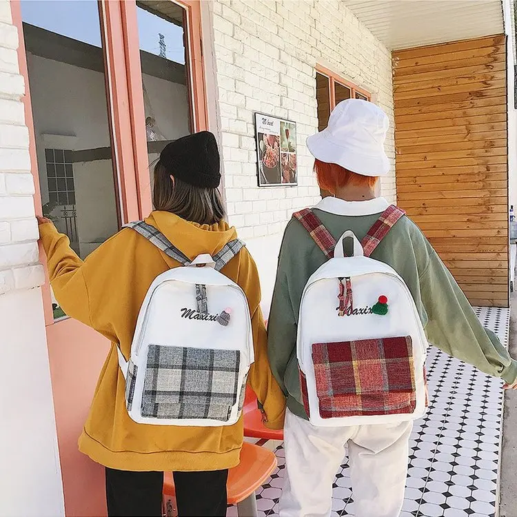 2019 Summer New Fashion Preppy Style Simple Plaid Women Canvas Backpacks Female Casual Students School Bags Shoulder Bags
2019 Summer New Fashion Preppy Style Simple Plaid Women Canvas Backpacks Female Casual Students School Bags Shoulder Bags