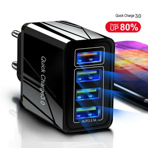 Universal 4 USB Charger Mobile Phone Travel Charging Head Wall Adapter for IPhone Samsung Portable EU US UK Plug Fast Charging
Universal 4 USB Charger Mobile Phone Travel Charging Head Wall Adapter for IPhone Samsung Portable EU US UK Plug Fast Charging