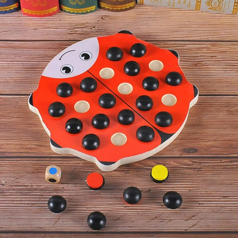 Kids Wooden Memory Chess Puzzle Toy Ladybug Baby Color Cognition Toy Cartoon Jigsaw Puzzle Learning Toys for Children
Kids Wooden Memory Chess Puzzle Toy Ladybug Baby Color Cognition Toy Cartoon Jigsaw Puzzle Learning Toys for Children