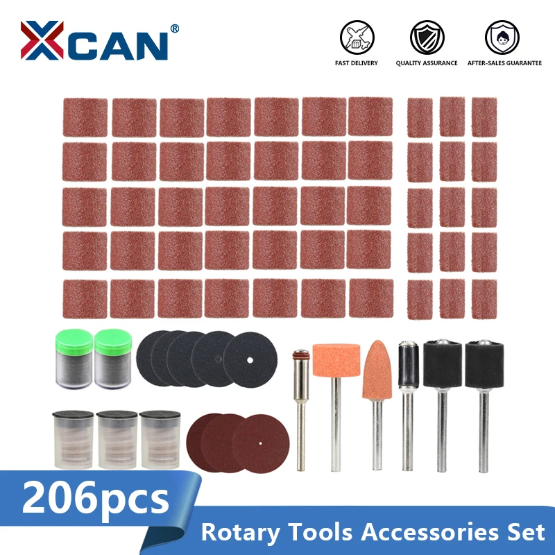 XCAN 206pcs Sanding Drum Set Rotary Tools Accessories Set Sanding Mandrels Fit For Dremel Rotary Tools
XCAN 206pcs Sanding Drum Set Rotary Tools Accessories Set Sanding Mandrels Fit For Dremel Rotary Tools