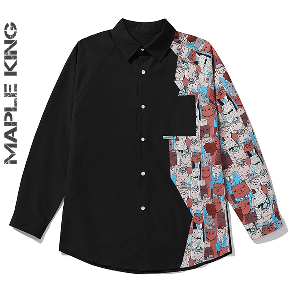 2021 Рубашки С Длинным Рукавом Autumn Cartoon Print Patchwork Hip Hop Oversize Shirt Men Plus Size Fashion Male Harajuku Shirts
2021 Рубашки С Длинным Рукавом Autumn Cartoon Print Patchwork Hip Hop Oversize Shirt Men Plus Size Fashion Male Harajuku Shirts