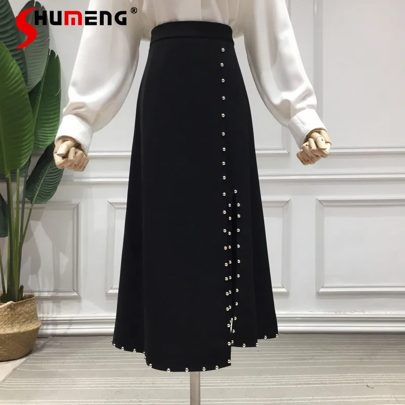 2021 Spring New Korean High Waist Irregular Skirt Beaded Mid-Length Sheath A- line Skirt for Women
2021 Spring New Korean High Waist Irregular Skirt Beaded Mid-Length Sheath A- line Skirt for Women