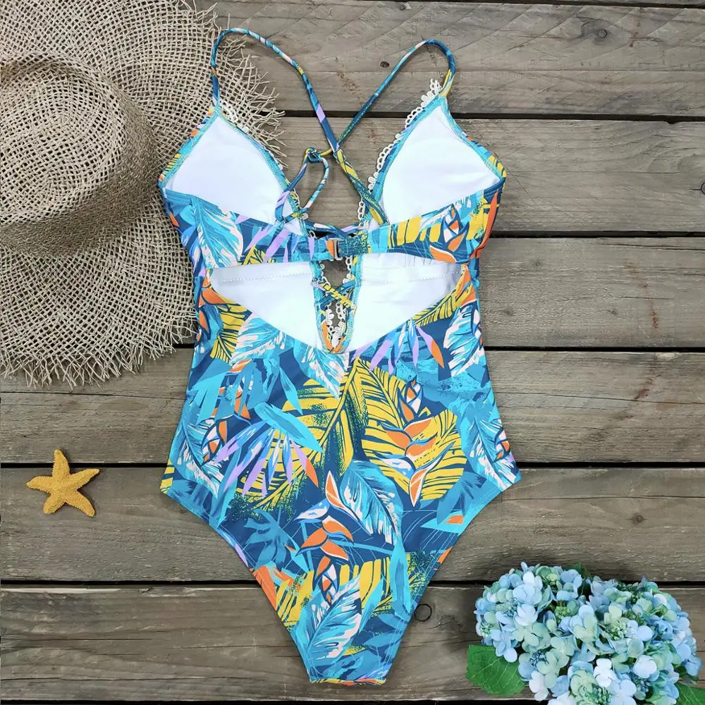 Sexy Swimwear Women One Piece Swimsuit Vintage Lace Splicing Monokini Swimsuit Backless Bodysuit Bathing Suit Maillot De Bain
Sexy Swimwear Women One Piece Swimsuit Vintage Lace Splicing Monokini Swimsuit Backless Bodysuit Bathing Suit Maillot De Bain