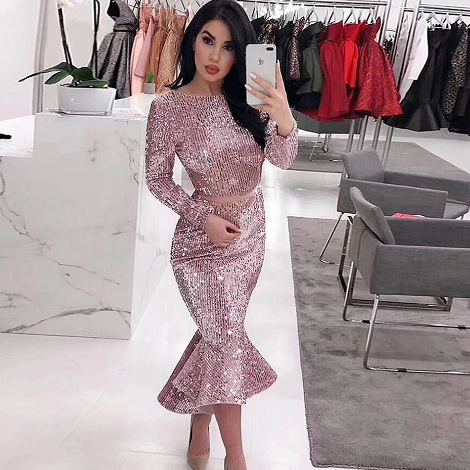 Sexy Midi Dresses Vestidos Mujer Spring 2021 Women Bodycon Gowns Runway Vintage Mermaid Party Dress Long Sleeve Glitter Dress
Sexy Midi Dresses Vestidos Mujer Spring 2021 Women Bodycon Gowns Runway Vintage Mermaid Party Dress Long Sleeve Glitter Dress