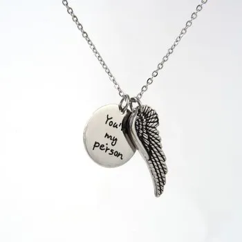 New All Titanium Steel Necklace Friendship Love Lettering You're My Person Hang Tag Necklace N258
New All Titanium Steel Necklace Friendship Love Lettering You're My Person Hang Tag Necklace N258