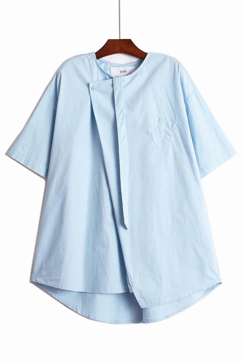 SuperAen 2021 Short Sleeve Solid Color Shirt Women's Loose Round Neck Pleated Fashion Shirt Casual Office Lady Shirts
SuperAen 2021 Short Sleeve Solid Color Shirt Women's Loose Round Neck Pleated Fashion Shirt Casual Office Lady Shirts