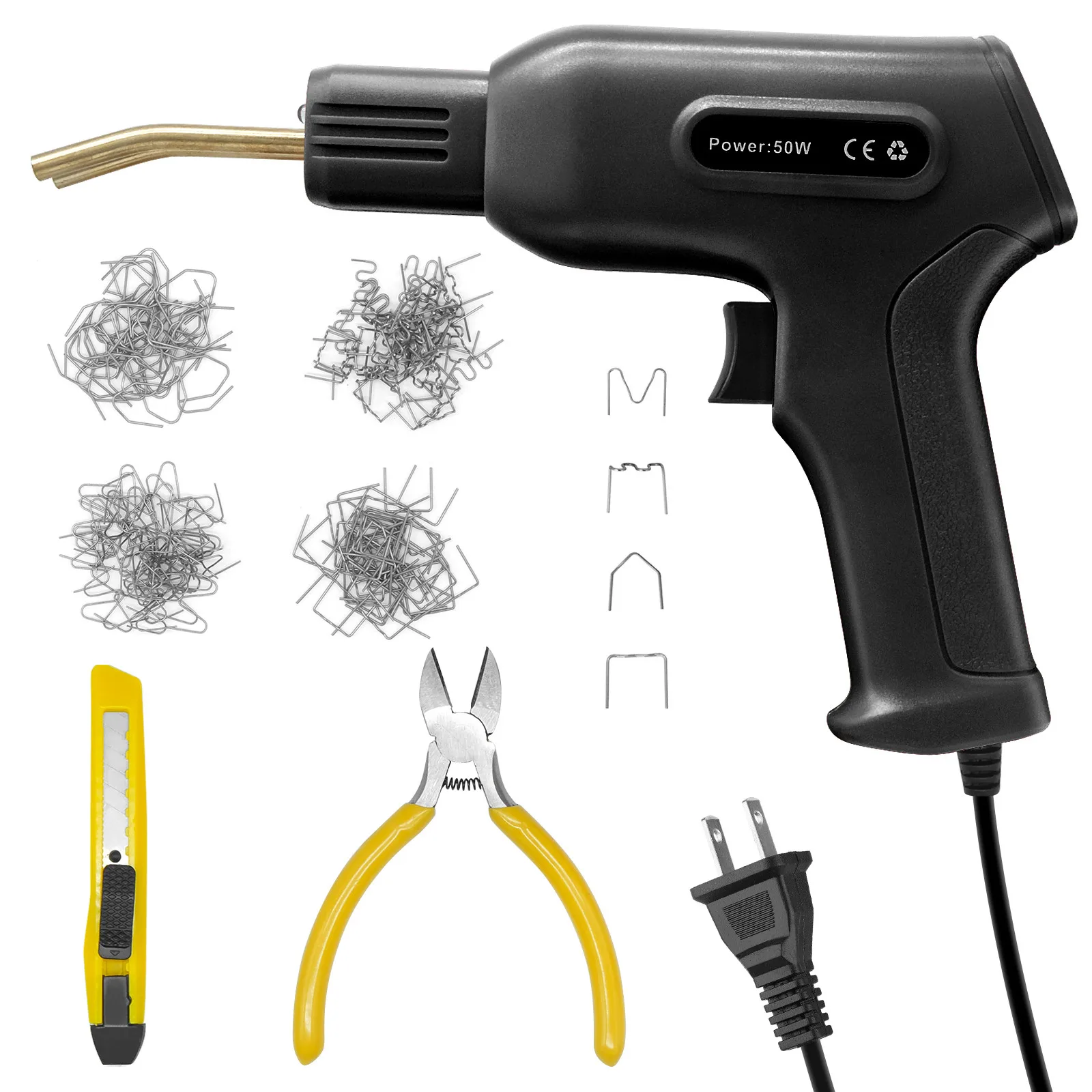 50W Handy Plastic Welders Garage Tool Hot Staplers Machine Staple PVC Repairing Machine Car Bumper Welding Tool EU/UK/US
50W Handy Plastic Welders Garage Tool Hot Staplers Machine Staple PVC Repairing Machine Car Bumper Welding Tool EU/UK/US