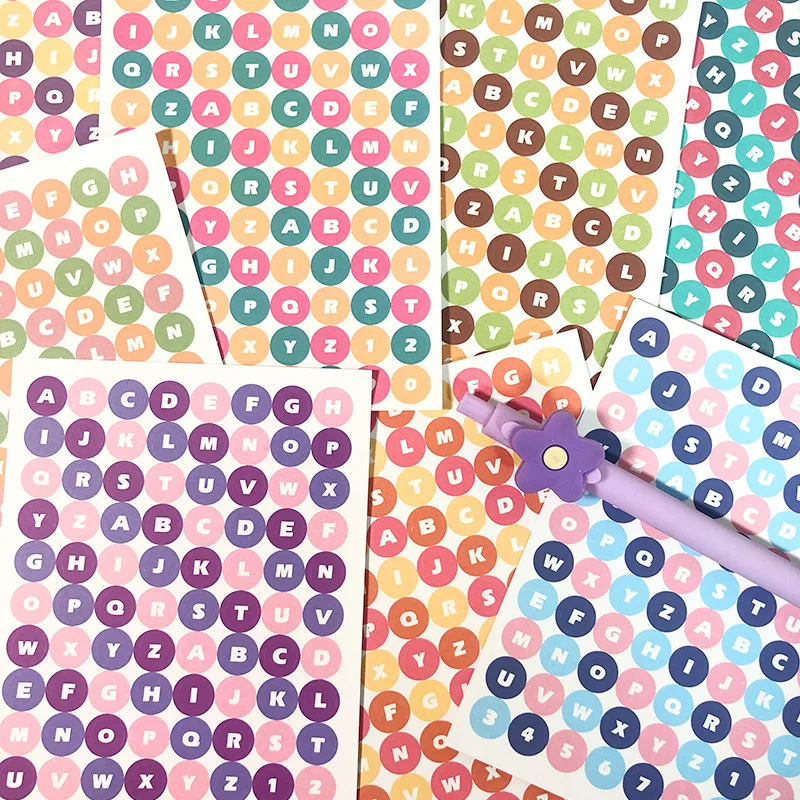 1pcs color round hand account English alphanumeric decoration ins hand account mark material pattern stickers
1pcs color round hand account English alphanumeric decoration ins hand account mark material pattern stickers