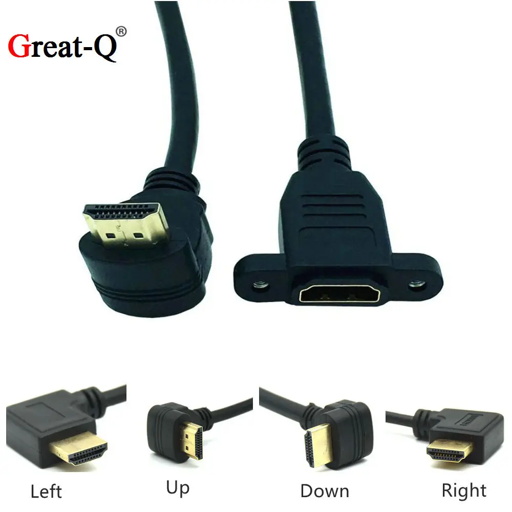 Удлинительный кабель v2.0 совместимый с HDMI угловой панельный кронштейн штырь