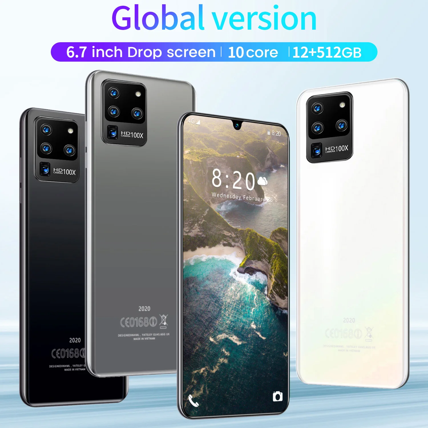 Global Version S30U Smartphone 6.7 Inch Full Screen 12 512GB Fingerprint Unlock Andriod10 16MP+32MP Camera 5G Network Cellphones
Global Version S30U Smartphone 6.7 Inch Full Screen 12 512GB Fingerprint Unlock Andriod10 16MP+32MP Camera 5G Network Cellphones