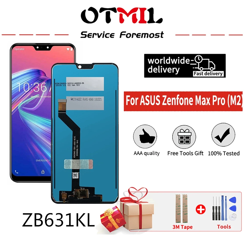 6.26'' Original For Asus Zenfone Max Pro (M2) ZB631KL LCD Display Touch Screen Digitizer Assembly For Asus ZB631KL Replacement
6.26'' Original For Asus Zenfone Max Pro (M2) ZB631KL LCD Display Touch Screen Digitizer Assembly For Asus ZB631KL Replacement