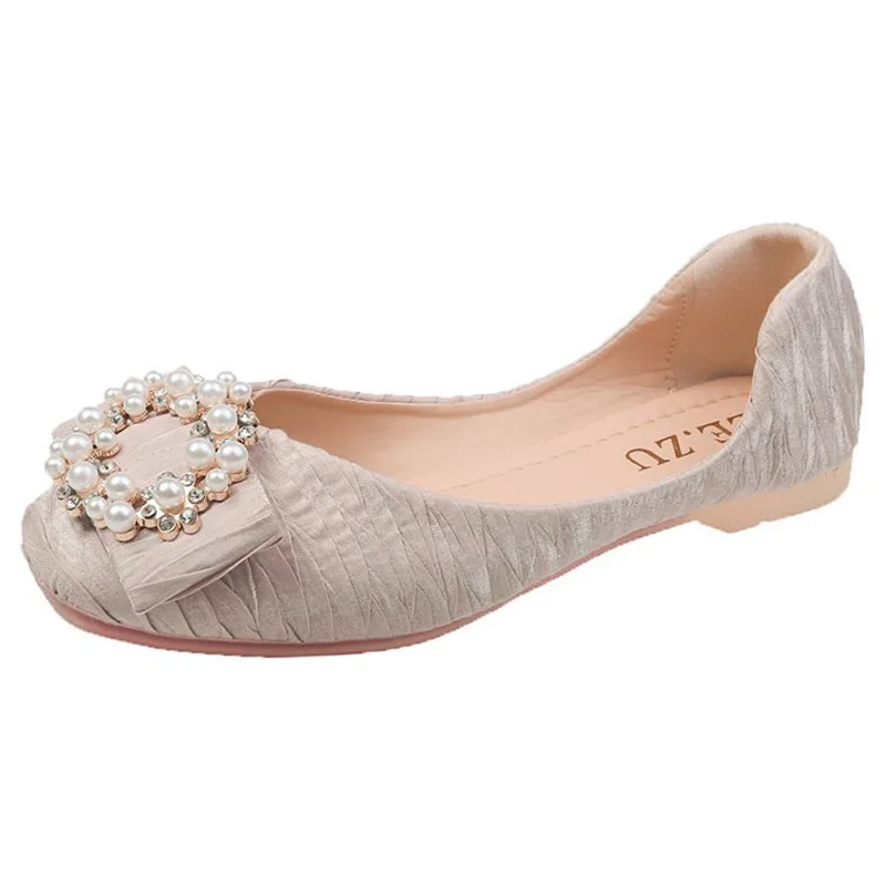 Large Size Comfortable Flat Shoes Spring And Summer New Fashion Square Toe All-Match Shallow Mouth Gentle Ladies Single Shoes 
Large Size Comfortable Flat Shoes Spring And Summer New Fashion Square Toe All-Match Shallow Mouth Gentle Ladies Single Shoes