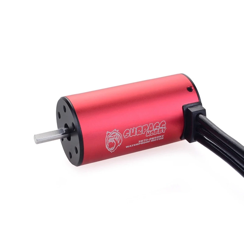 SURPASS HOBBY 3670 2650KV 3-6S Sensorless Brushless Motor with 120A Waterproof Brushless ESC for 1/10 1/8 RC Car Truck Buggy Toy
SURPASS HOBBY 3670 2650KV 3-6S Sensorless Brushless Motor with 120A Waterproof Brushless ESC for 1/10 1/8 RC Car Truck Buggy Toy