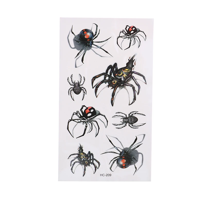 Наклейка на Хэллоуин Реалистичная кровяная травма шрам паук Сова поддельная