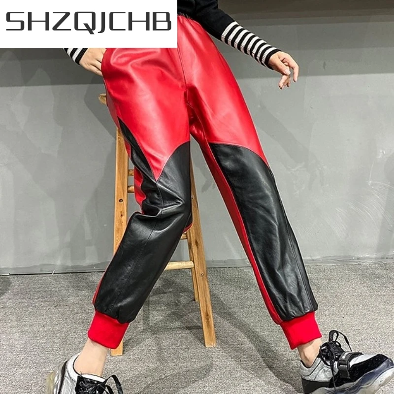 JCHB 2021 Autumn New Women Colors Mixed Natural Sheepskin Sweatpants Loose Hip Hop Elastic Waist Joggers Genuine Leather Harem
JCHB 2021 Autumn New Women Colors Mixed Natural Sheepskin Sweatpants Loose Hip Hop Elastic Waist Joggers Genuine Leather Harem