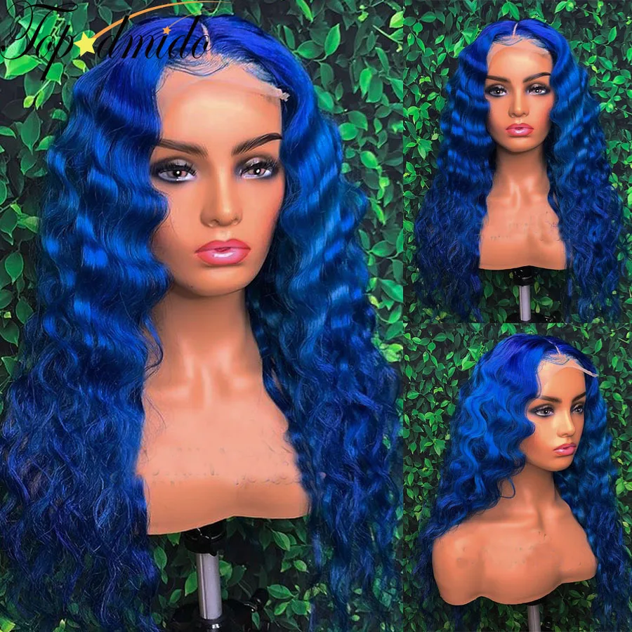 Topodmido Blue Color 13x4 Lace Front Wigs with Baby Hair 13X6 Indian Human Hair Lace Wigs for Women Deep Wave Glueless Lace Wigs
Topodmido Blue Color 13x4 Lace Front Wigs with Baby Hair 13X6 Indian Human Hair Lace Wigs for Women Deep Wave Glueless Lace Wigs