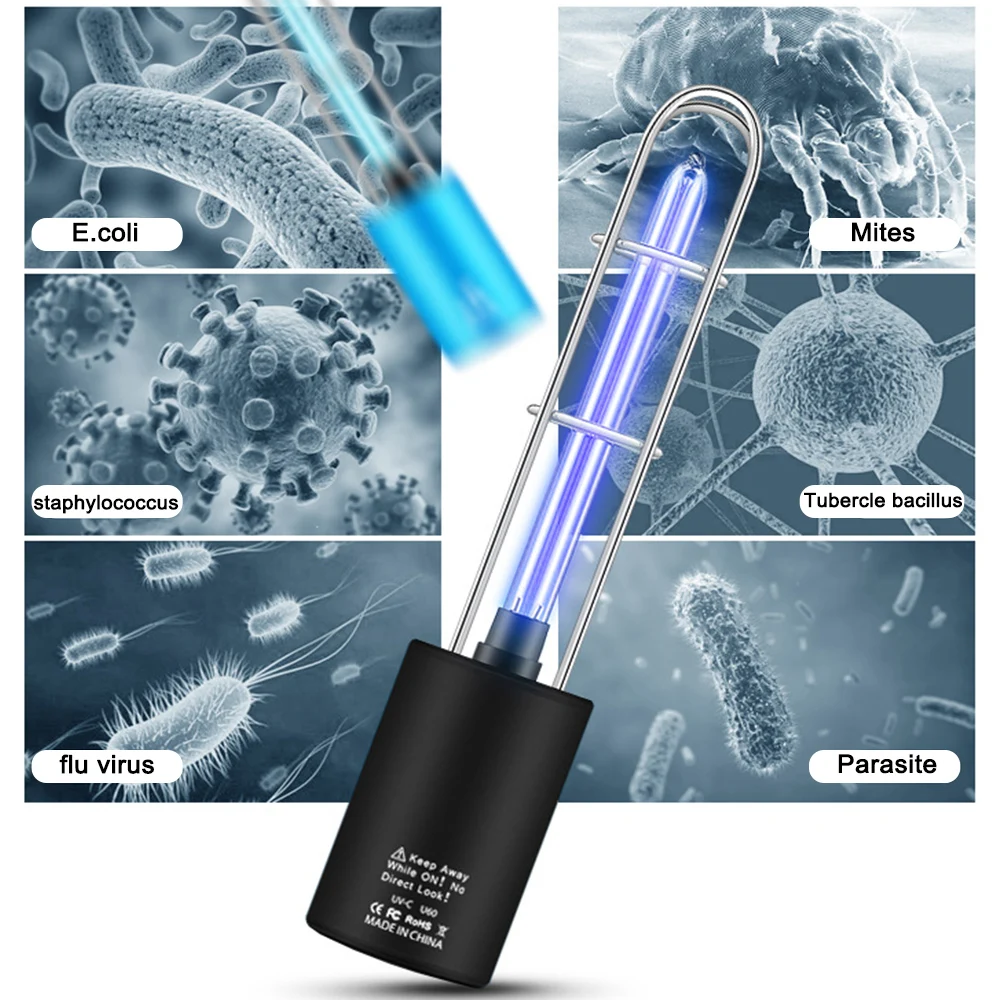 Rechargeable Ultraviolet UV Sterilizer Light Tube Bulb Disinfection Bactericidal Lamp Ozone Mites Lights For Home | Лампы и освещение