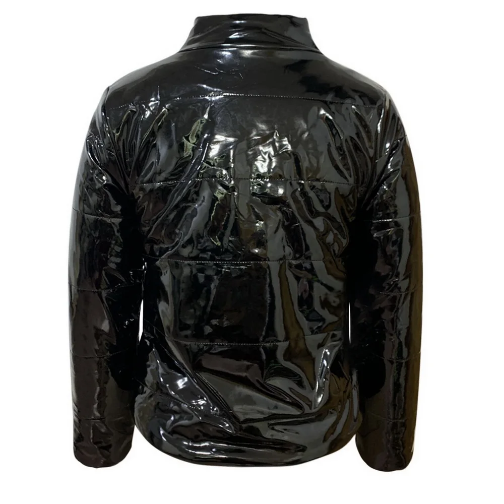 Bright Faux Fur Leather Cropped Puffer Jacket for Women Winter Coats Clothing Silver Long Sleeve Bubble Winter Coats Warm Parka
Bright Faux Fur Leather Cropped Puffer Jacket for Women Winter Coats Clothing Silver Long Sleeve Bubble Winter Coats Warm Parka