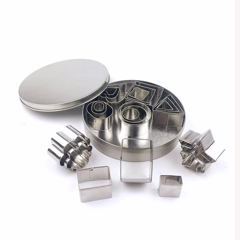 24 Pieces Set Stainless Steel Biscuit Mold Heart Star Flower Cookie Cut Baking Utensils Irregular Shape Cake Tool Bakery Mould
24 Pieces Set Stainless Steel Biscuit Mold Heart Star Flower Cookie Cut Baking Utensils Irregular Shape Cake Tool Bakery Mould