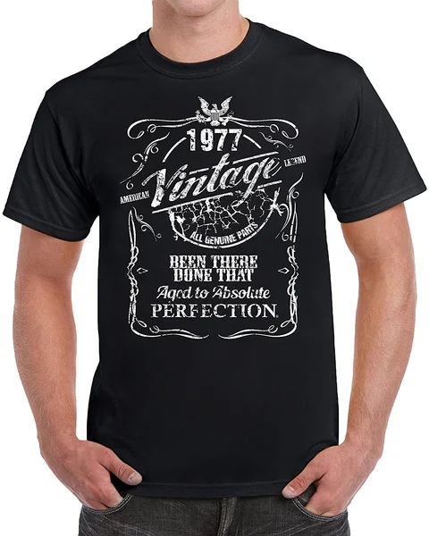 Vintage 1977 41st Birthday Gifts For Men Novelty T-Shirt O-Neck short sleeved T shirt
Vintage 1977 41st Birthday Gifts For Men Novelty T-Shirt O-Neck short sleeved T shirt